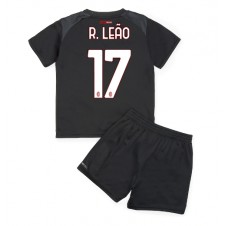 AC Milan Rafael Leao #17 Hemmaställ Barn 2022-23 Korta ärmar (+ Korta byxor)